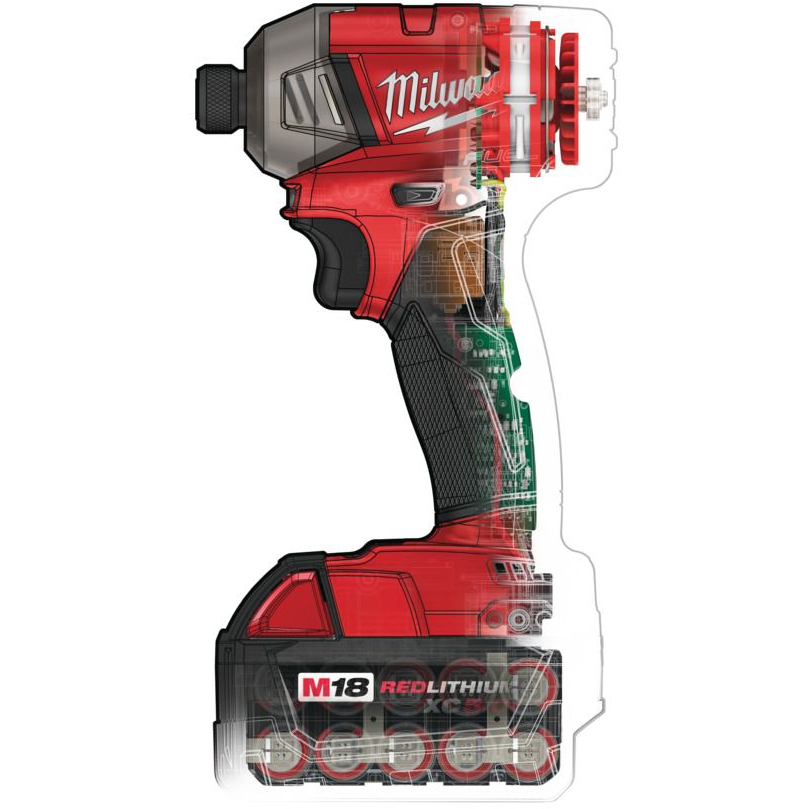 Milwaukee M18FQID-502X M18 Fuel Quiet Impact Driver ( 2 x 5.0Ah batteries, fast charger, dynacase) 