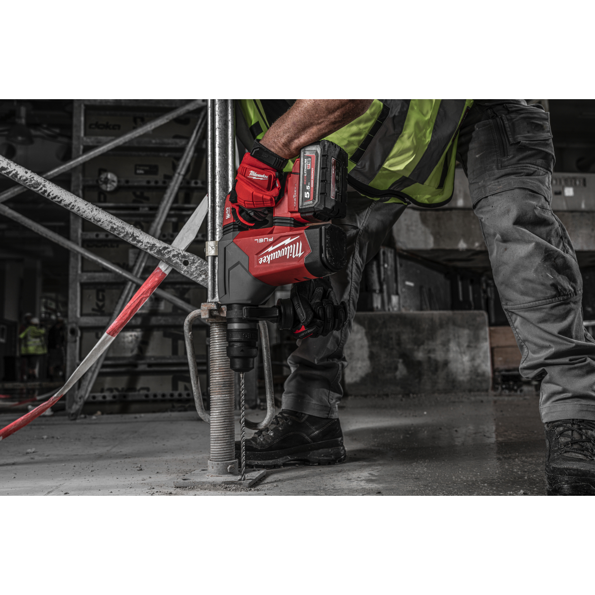Milwaukee M18ONEFHPX-552X M18 Fuel One Key 4 Mode SDS Hammer Drill with Fixtec Chuck, 2x 5.5Ah Batteries, Charger and Carry Case