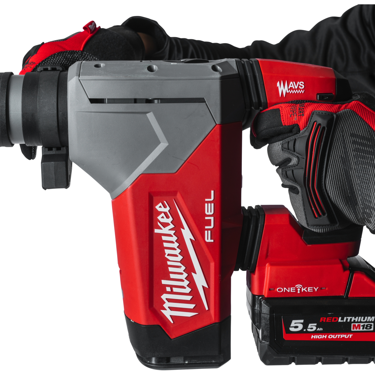 Milwaukee M18ONEFHPX-552X M18 Fuel One Key 4 Mode SDS Hammer Drill with Fixtec Chuck, 2x 5.5Ah Batteries, Charger and Carry Case