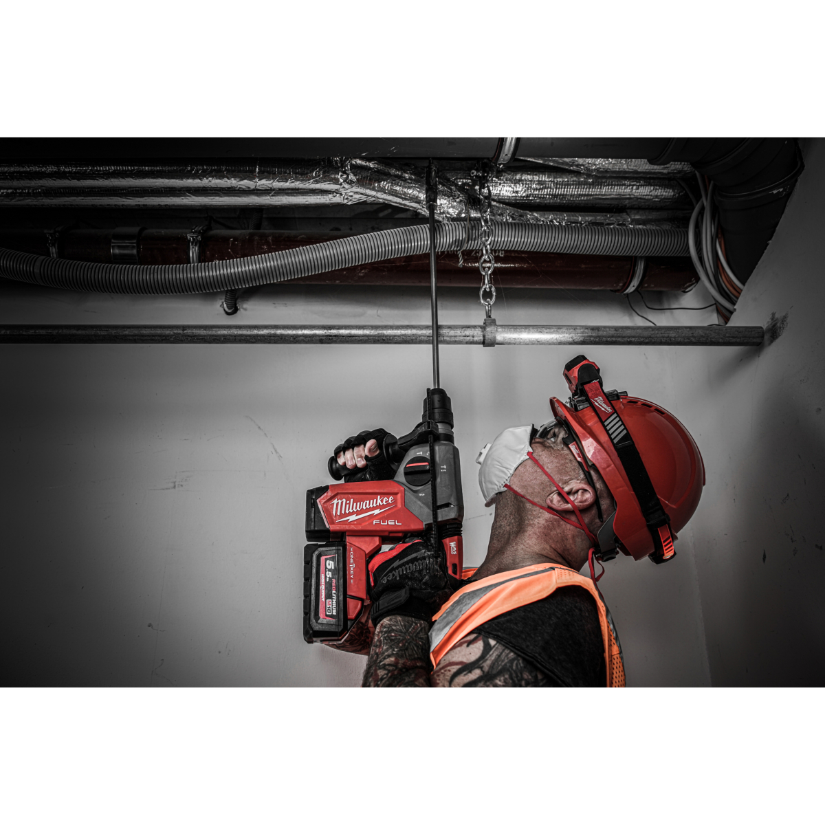 Milwaukee M18ONEFHX-552X 18v SDS 4 Mode SDS Hammer Drill with 2x 5.5Ah Batteries and Charger in Case