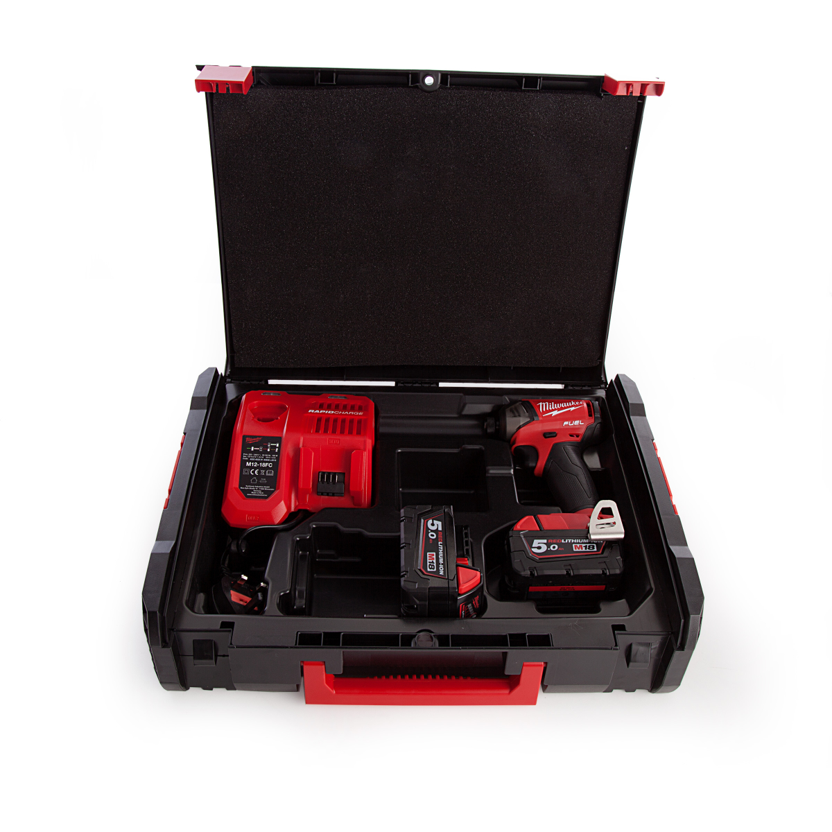 Milwaukee M18FQID-502X M18 Fuel Quiet Impact Driver ( 2 x 5.0Ah batteries, fast charger, dynacase) 