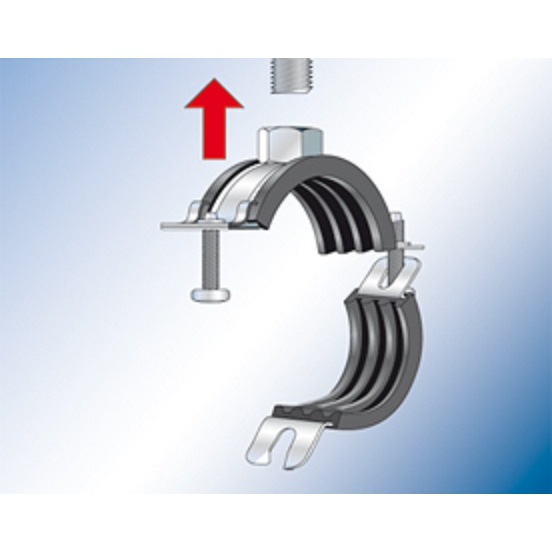 Fischer 537987 Pipe Clamp FRS 48 - 54 M8/M10 ZL ( Pack x 50 )
