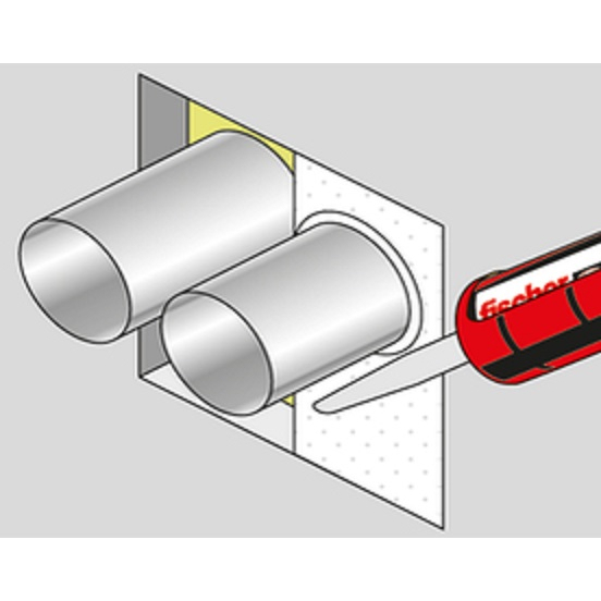 Fischer Firestop 52500  FFC 2/160  160mm Red/Black Fire Collar