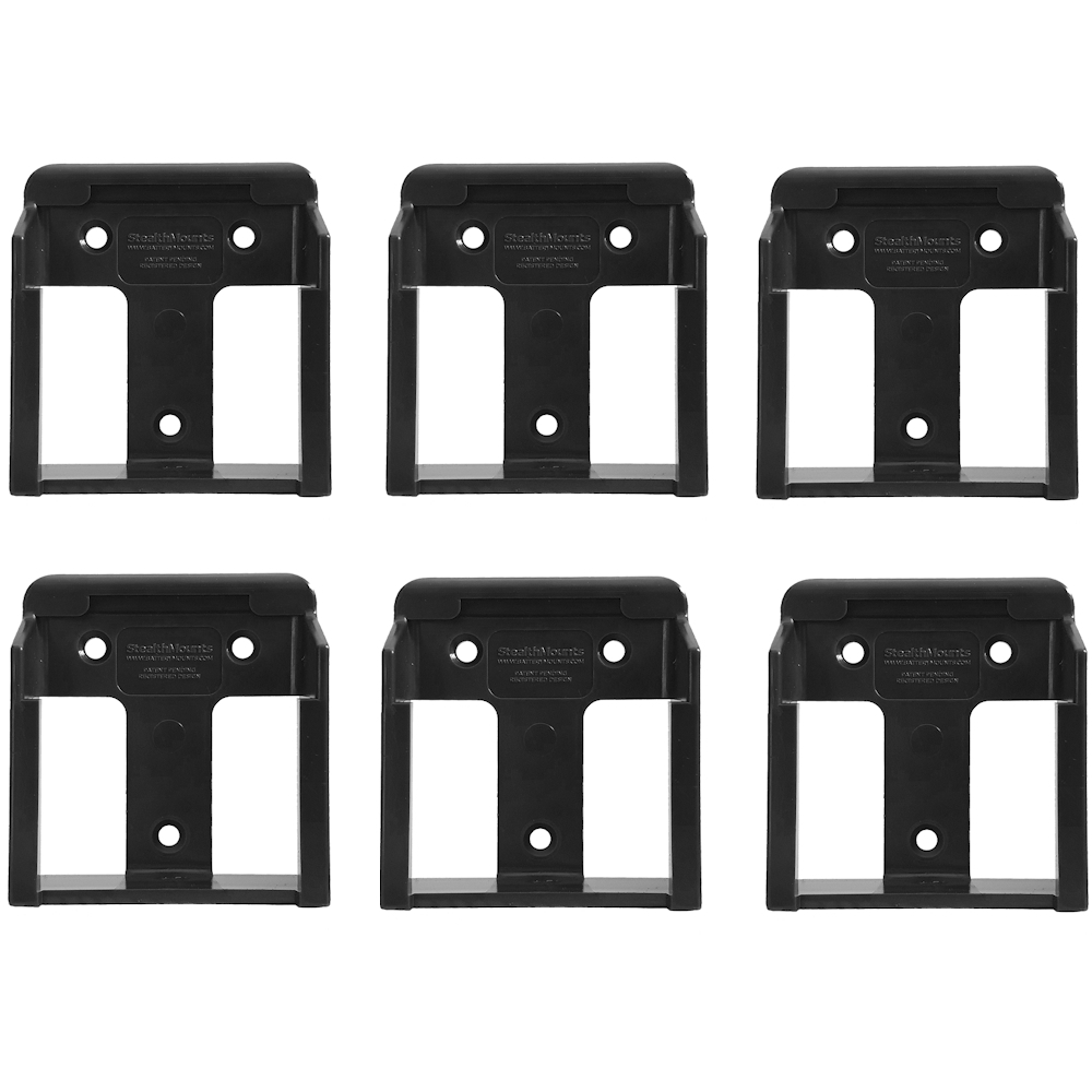 StealthMounts BM-MK18-6 Black Battery Mounts for Makita 18V (6 Pack)