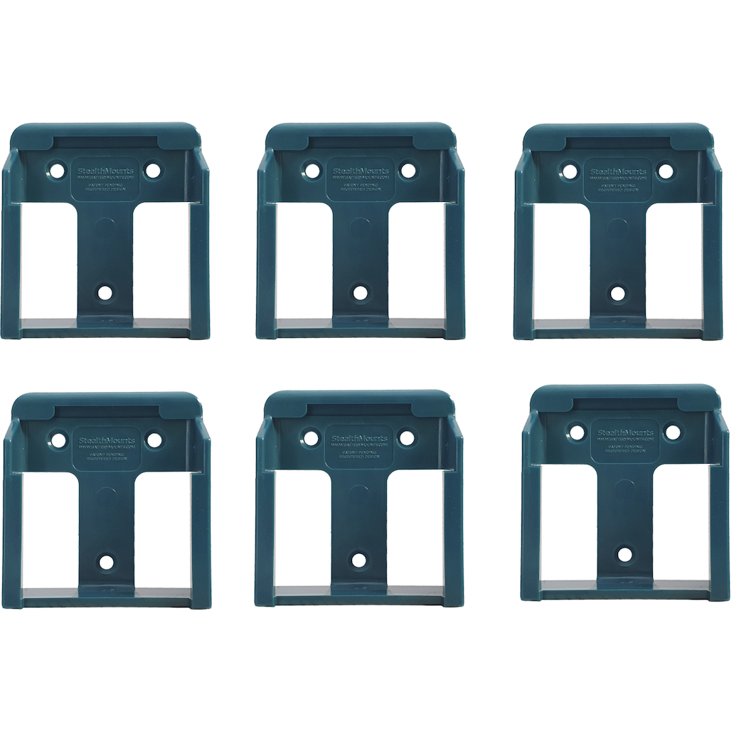 StealthMounts BM-MK18-BLU-6 Blue Battery Mounts for Makita 18V (6 Pack)