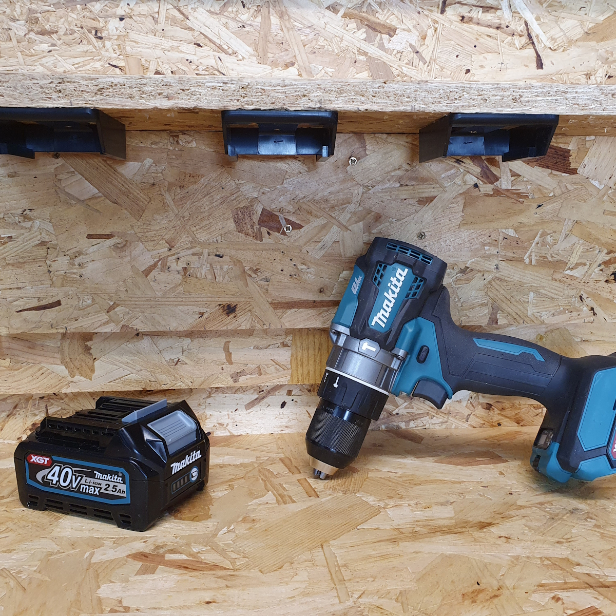 StealthMounts BM-MK40-BLU-6 Blue Battery Mounts for Makita 40V XGT (6 Pack)