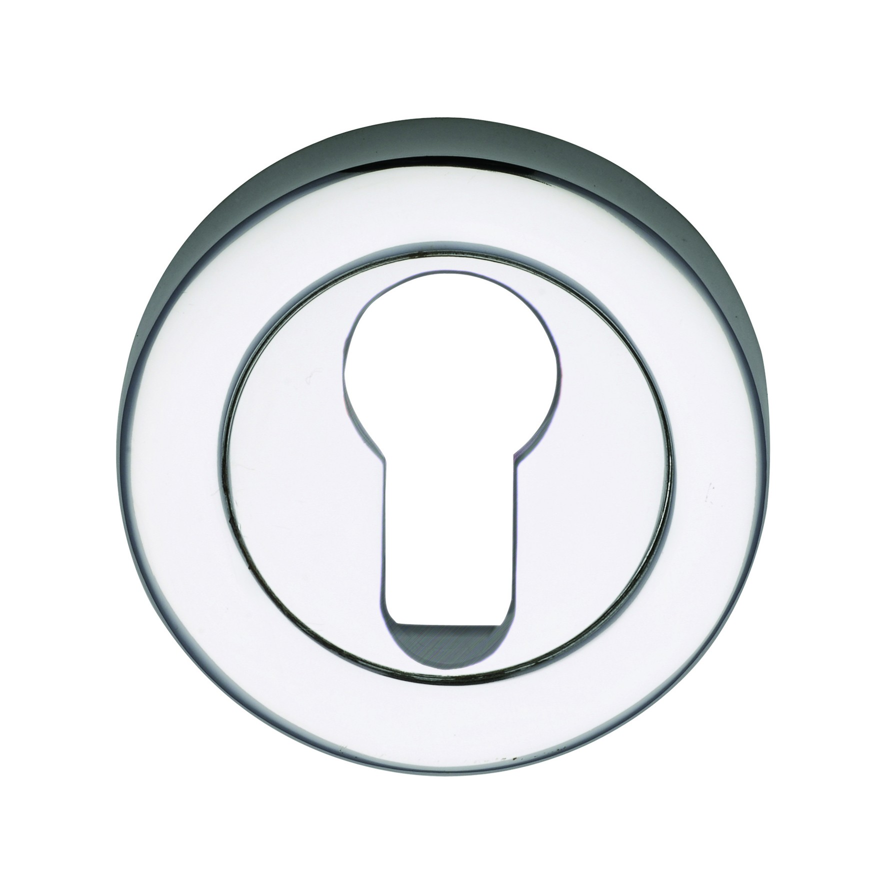 Marcus SS-891-P Polished Steel Line Euro Keyhole Escutcheon (Each)