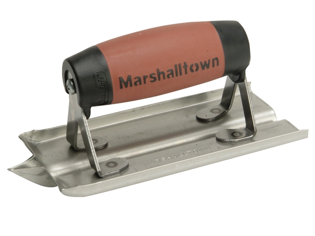 Marshalltown M180D Stainless Steel Cement Edger with Durasoft Handle 6 x 3"