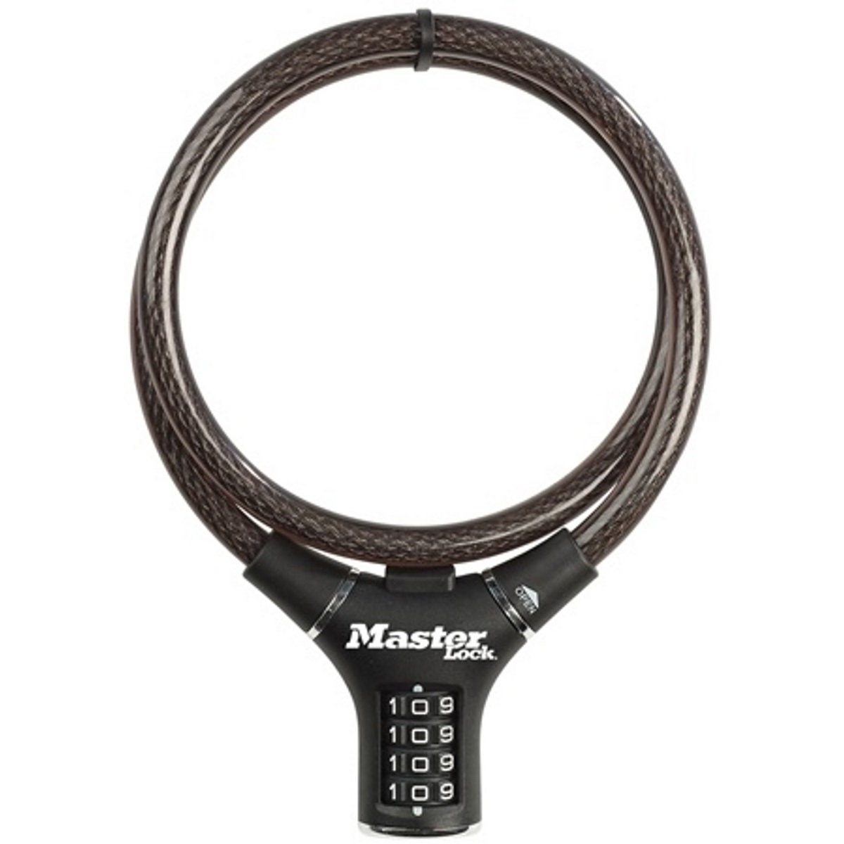 Master Lock 8229EURDPRO Black Steel Rigid Combination Cable 0.9m x 12mm MLK8229E