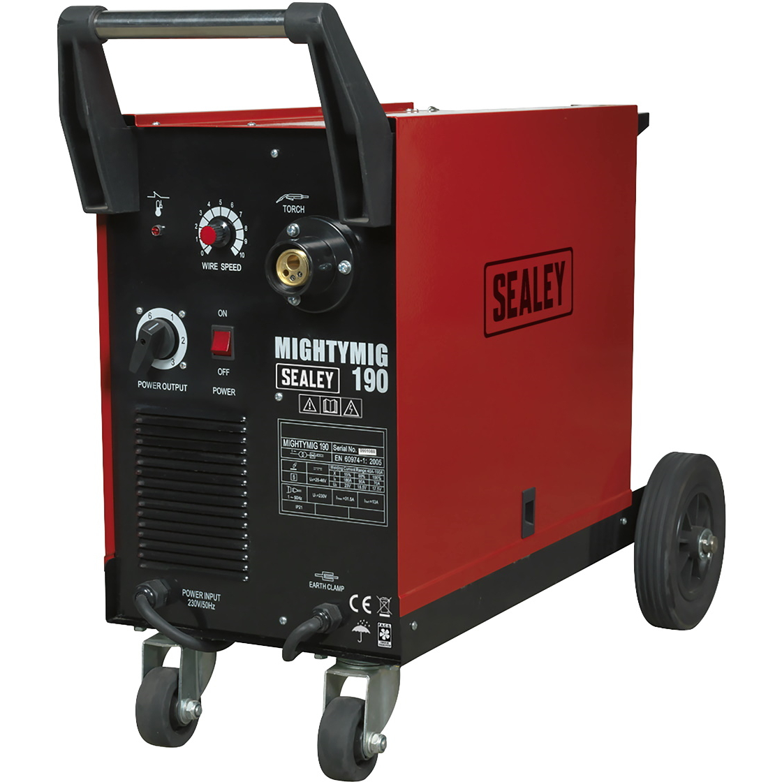 Sealey MIGHTYMIG190 Professional Gas/No-Gas MIG Welder 190Amp with Euro Torch