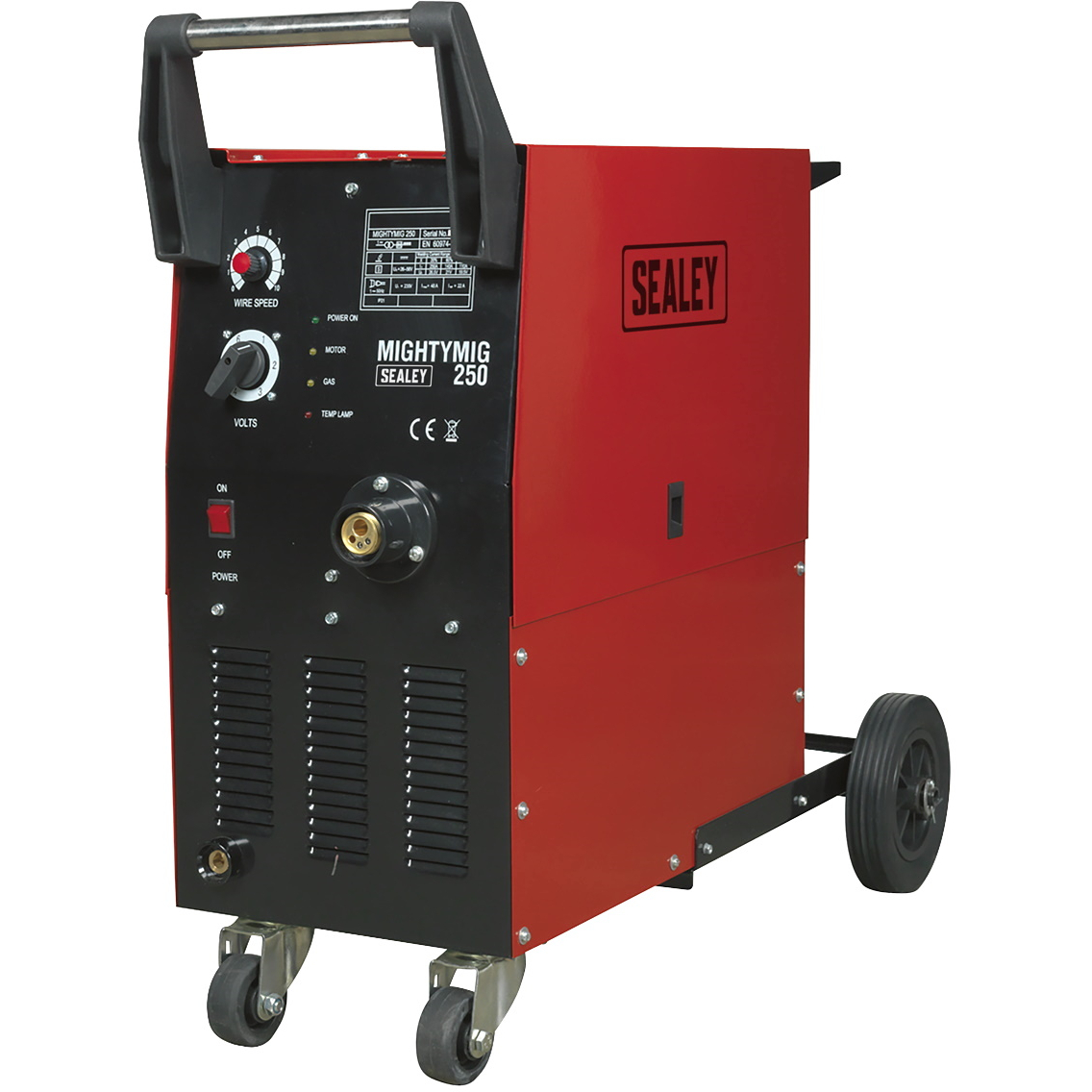 Sealey MIGHTYMIG250 Professional Gas/No-Gas MIG Welder 250Amp with Euro Torch