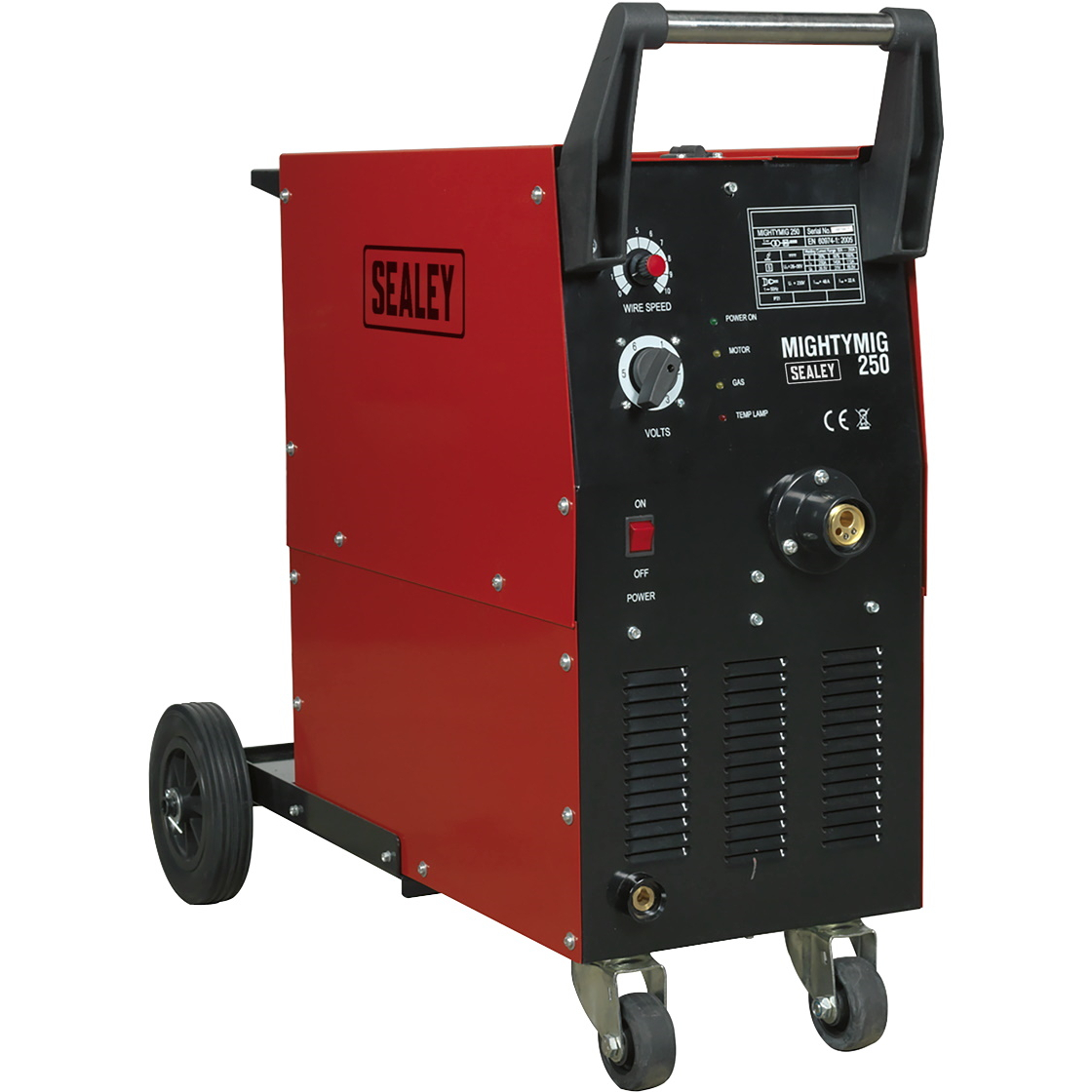 Sealey MIGHTYMIG250 Professional Gas/No-Gas MIG Welder 250Amp with Euro Torch