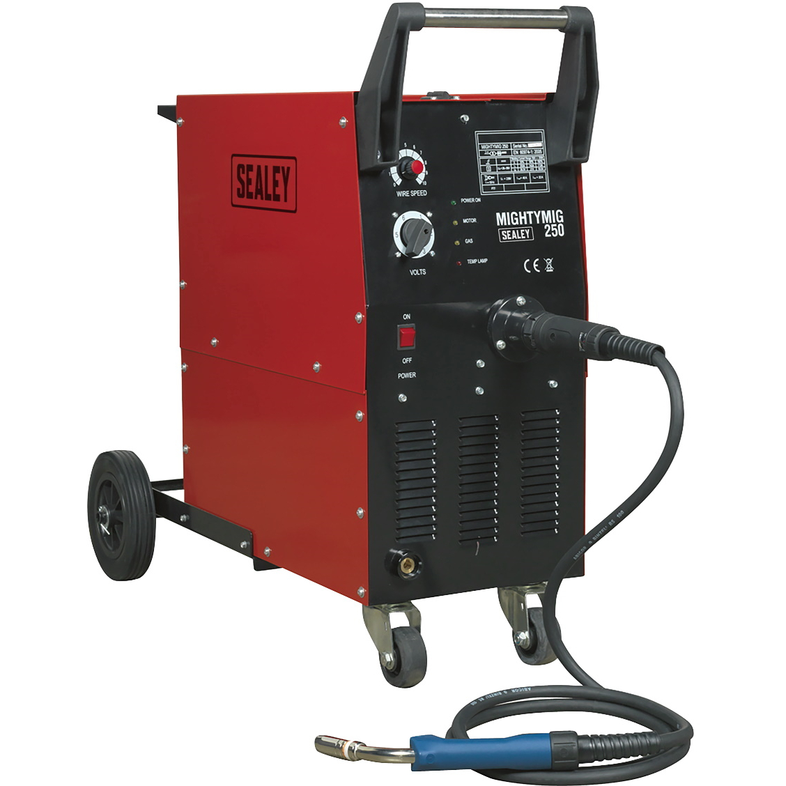 Sealey MIGHTYMIG250 Professional Gas/No-Gas MIG Welder 250Amp with Euro Torch