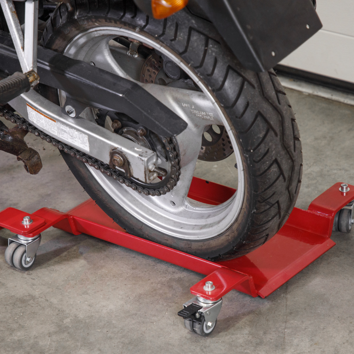 Sealey MS0630 Motorcycle Dolly Rear Wheel - Side Stand Type