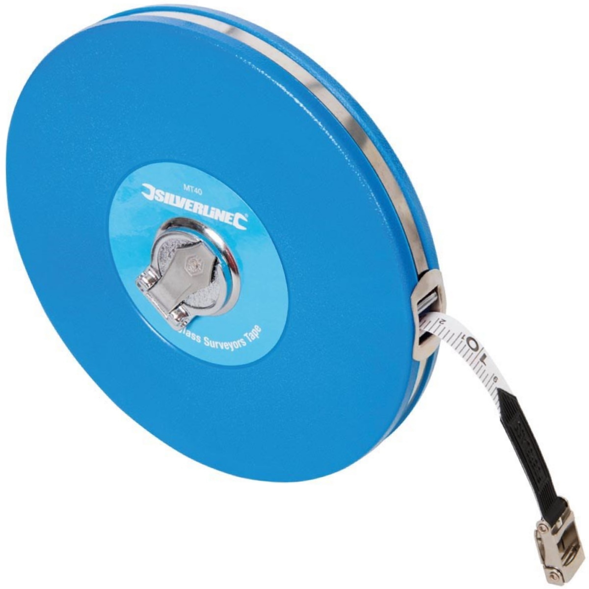 Silverline MT40 Fibre Surveyors Tape Measure 50m