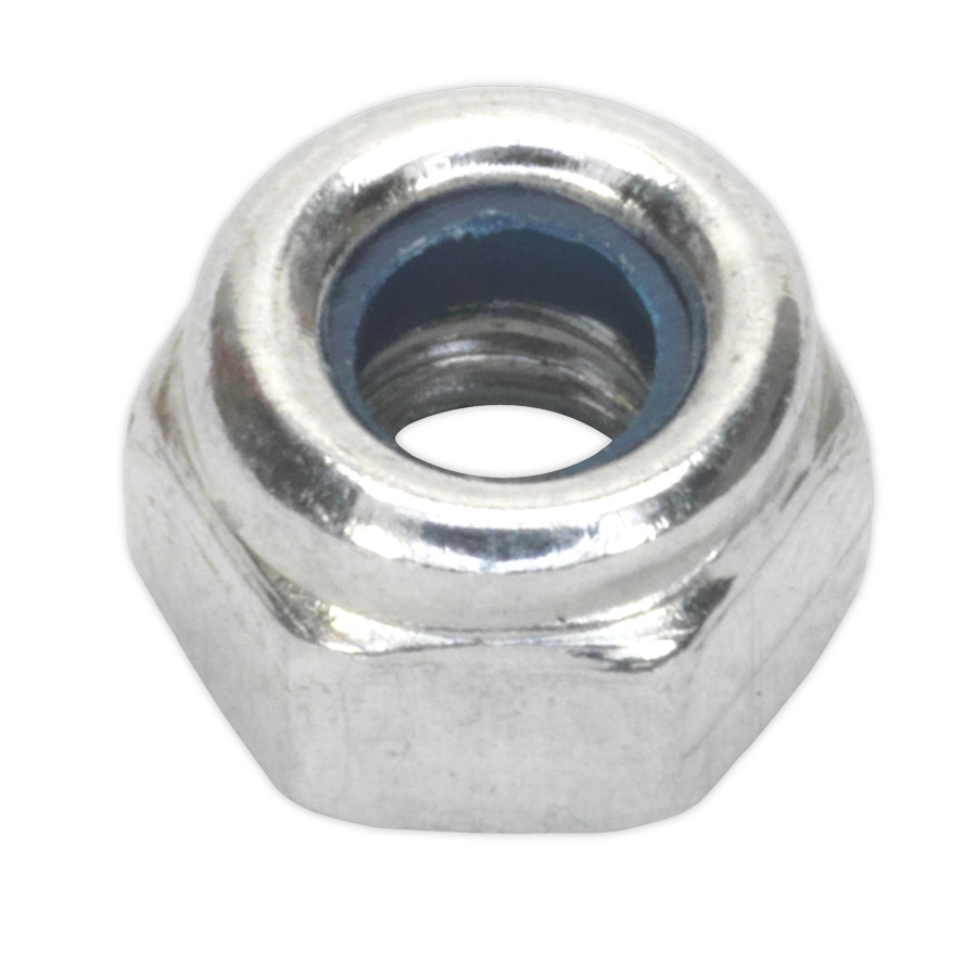 Sealey NLN4 Nylon Lock Nut M4 Zinc DIN 982 Pack of 100