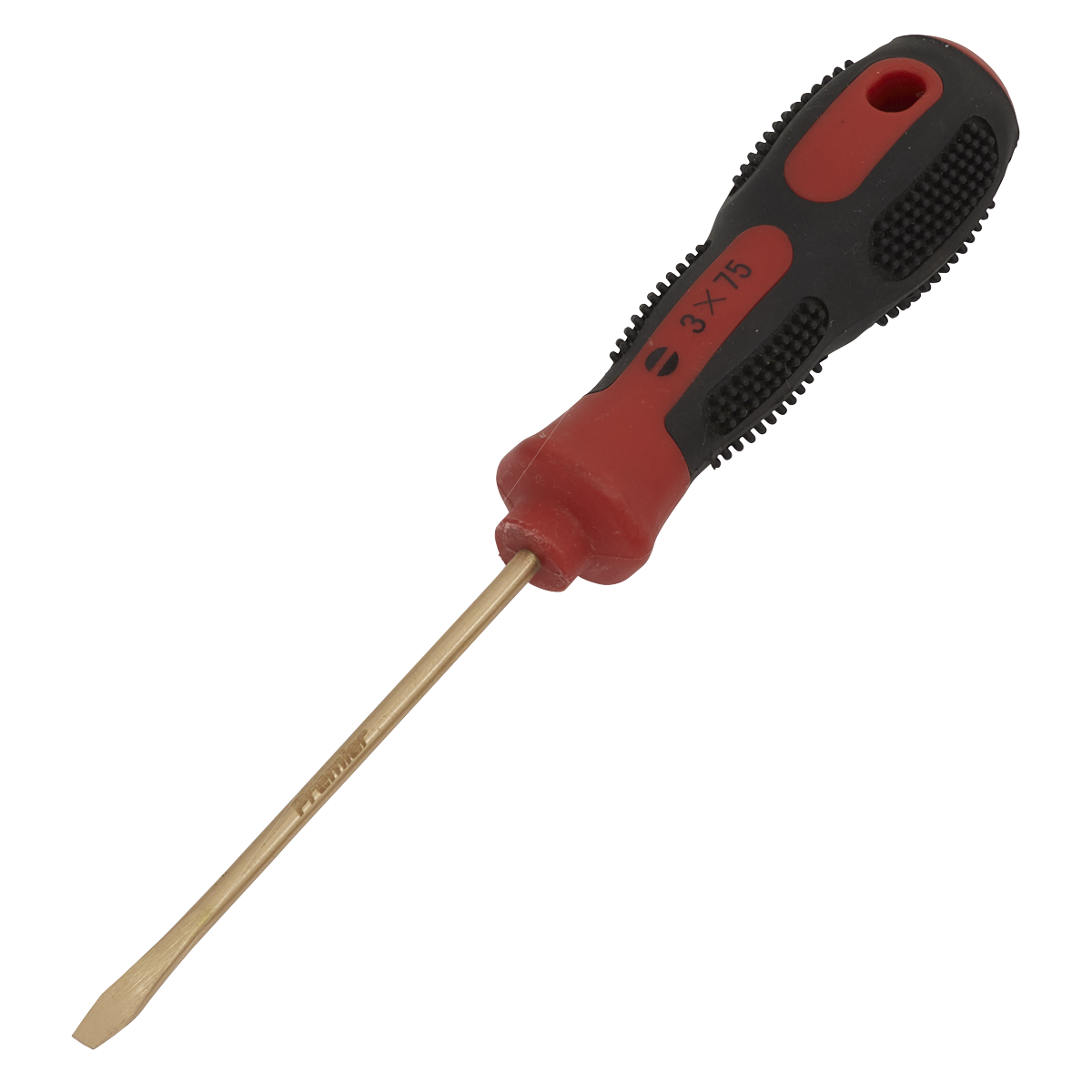 Sealey NS092 Screwdriver Slotted 3 x 75mm - Non-Sparking