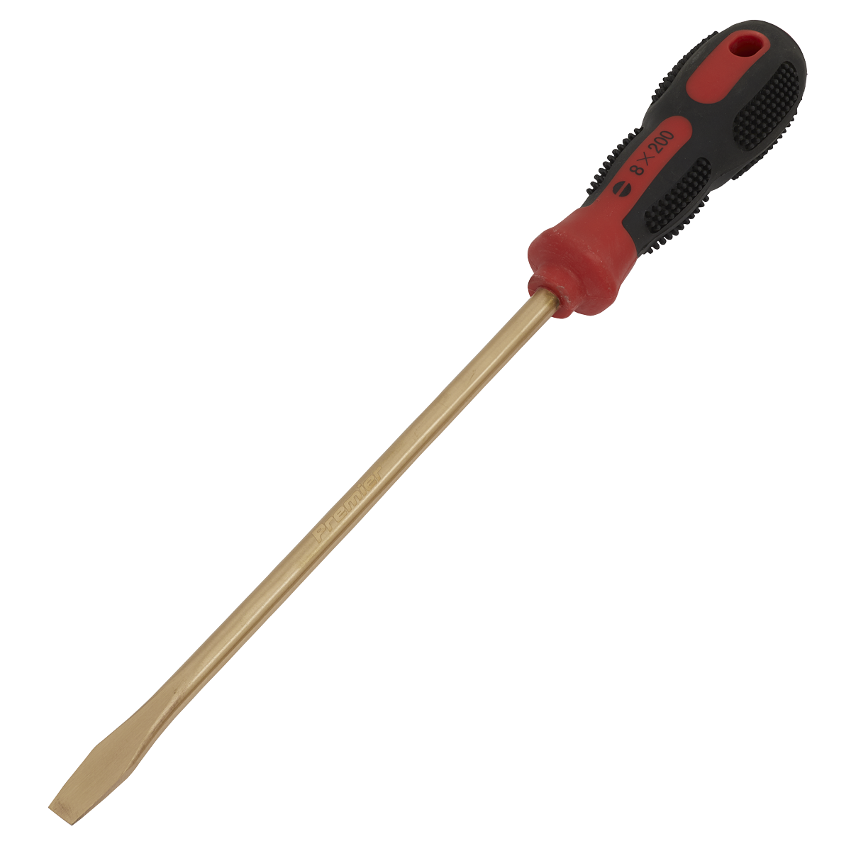 Sealey NS095 Screwdriver Slotted 8 x 200mm - Non-Sparking