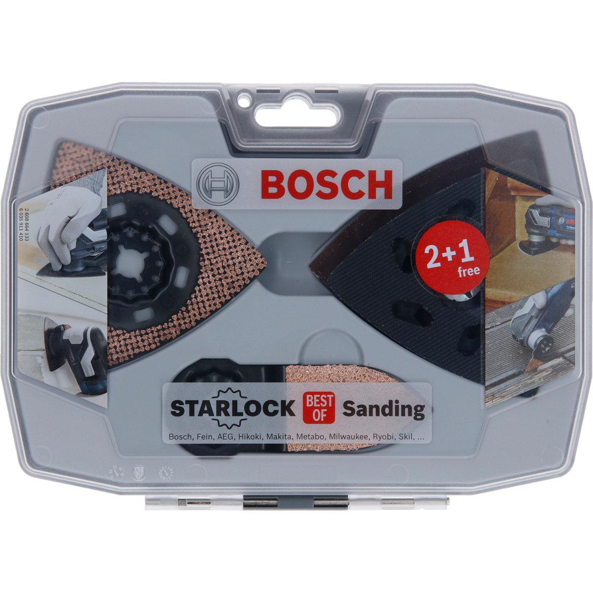 Bosch 2608664133 Starlock Best Of Sanding Set, 6-Piece Avz 93 G; Avz 90 Rt6; Avz 32 Rt4; Wood & Paint Sanding Paper (3X) (1 Pack Of 1)