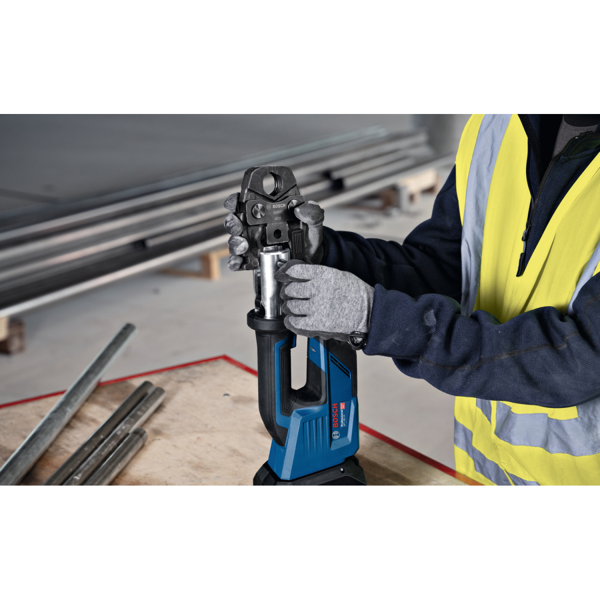 Bosch GPT 18V-19 18v Body Only Press Tool 19kN in L-Boxx