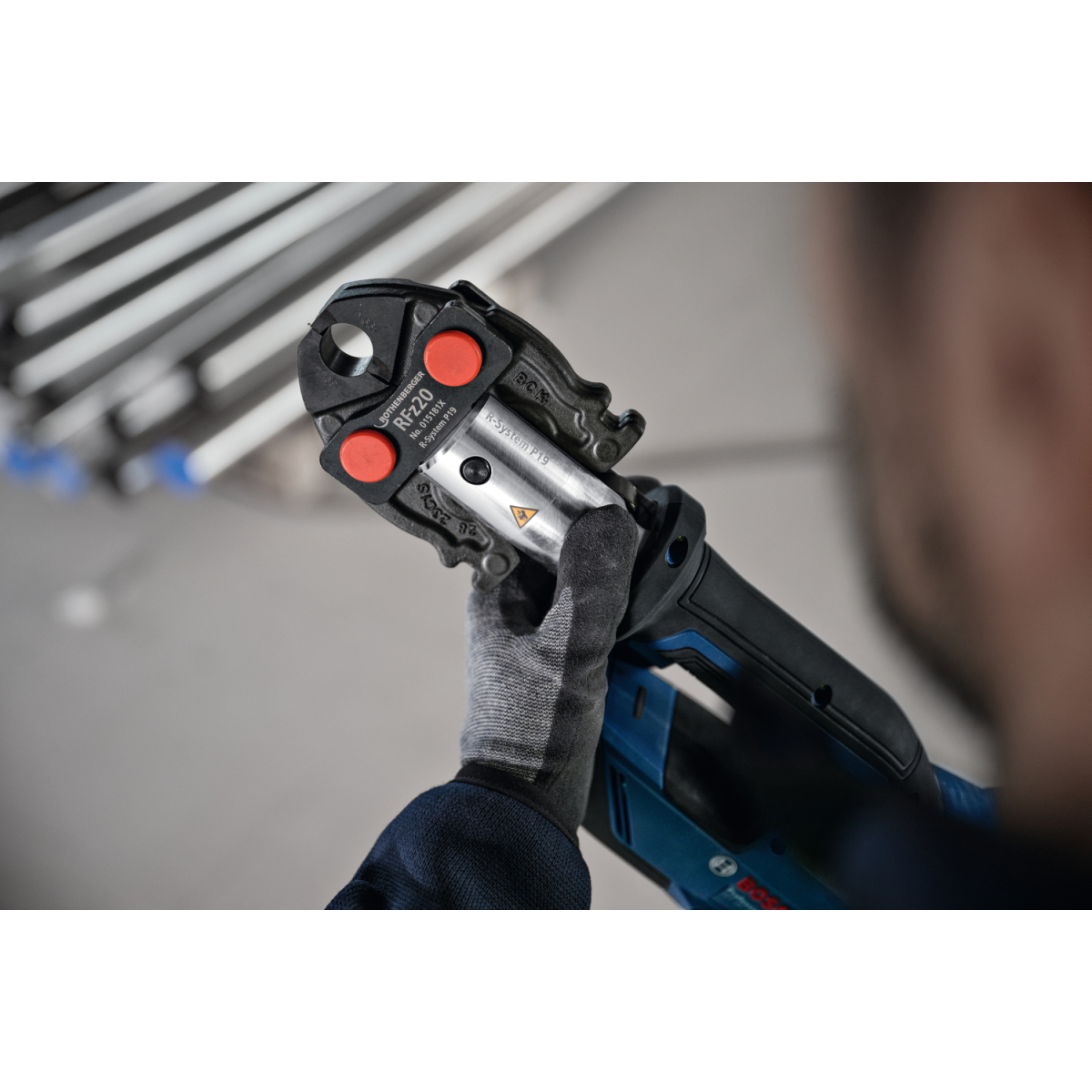 Bosch GPT 18V-19 18v Body Only Press Tool 19kN in L-Boxx