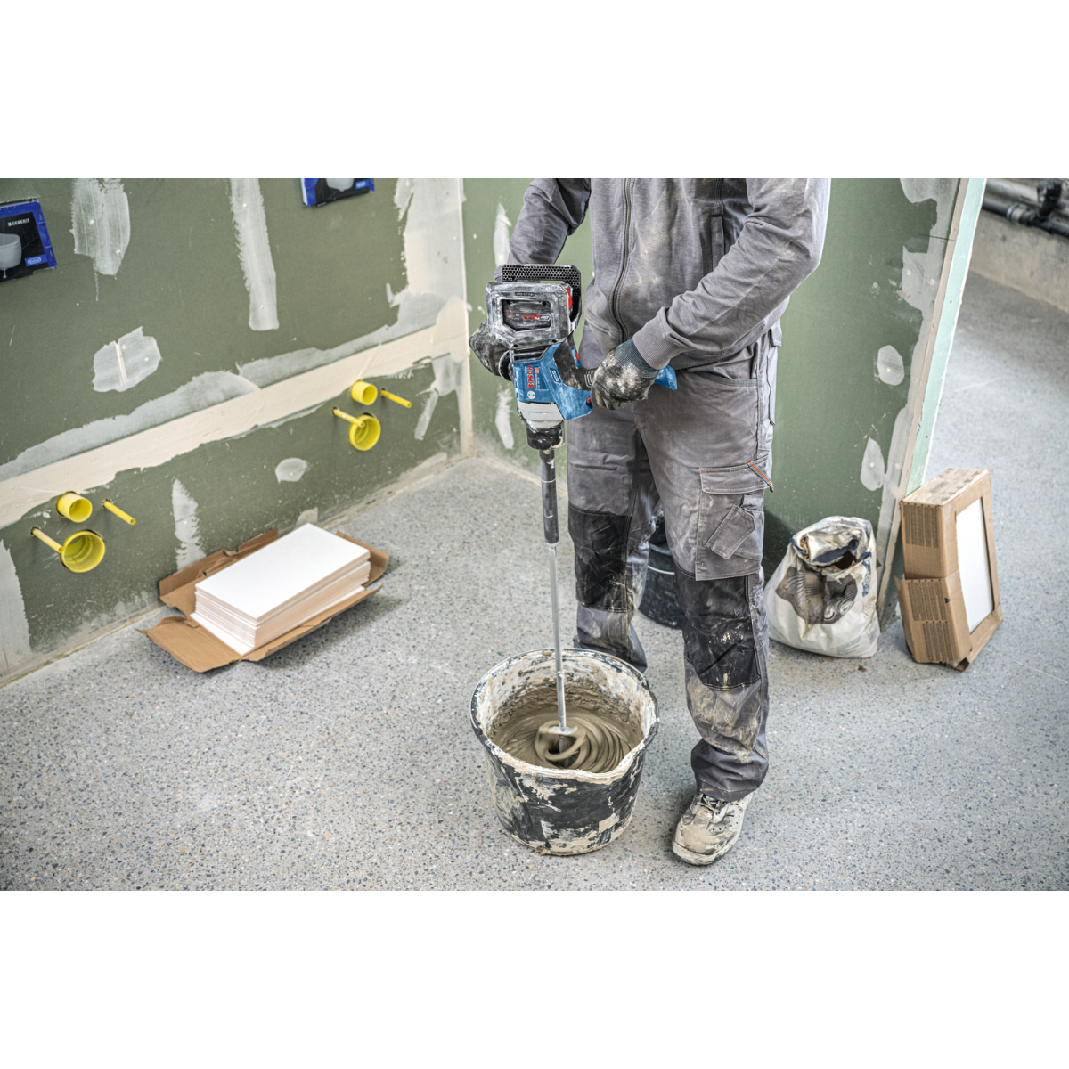 Bosch GRW 18V-120 18v Body Only Mixer in Carton