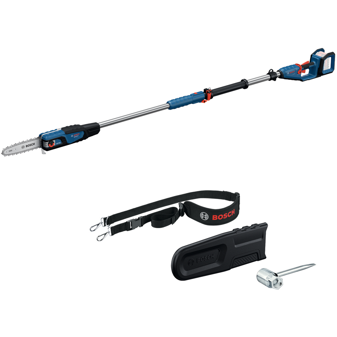 Bosch GKE 18V-25 TP 18v Body Only Telescopic Pole Chainsaw / Pruner Brushless