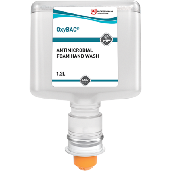 SCJohnson OXY12LTF OxyBAC® Foam Wash Refill Cartridge Carton of 3 x 1.2L
