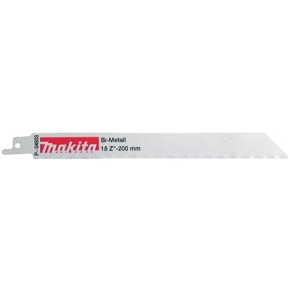 Makita P-04933 Bi-Metal (5 pack) Blade Length: 200mm. No of Teeth: 18.