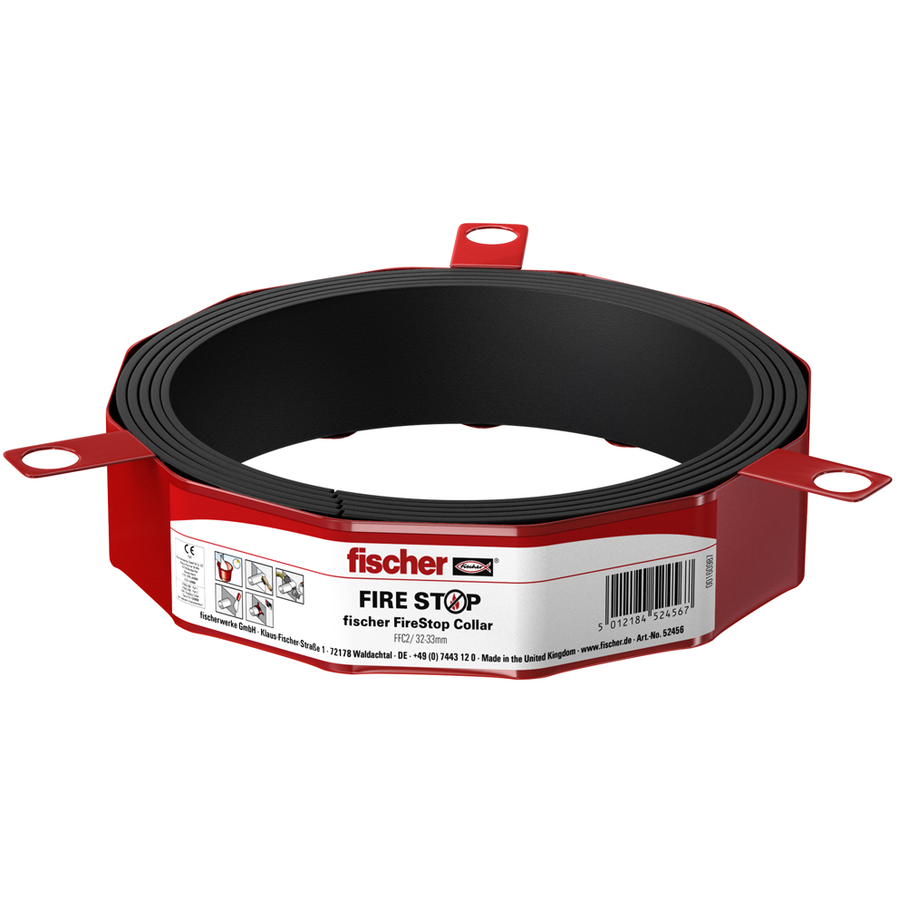 Fischer Firestop 52480 FFC2/38-40  38-40mm Red/Black Fire Collar