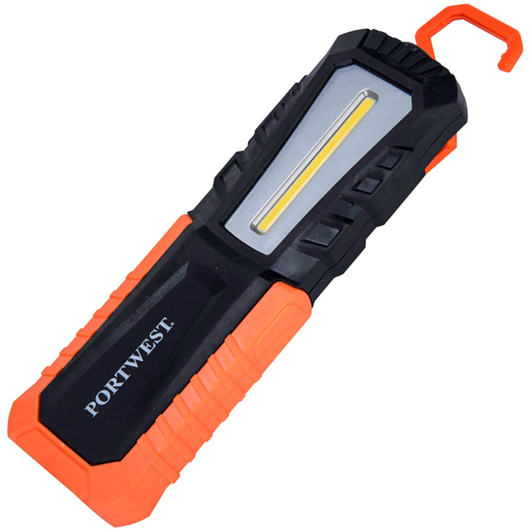 Portwest PA78 USB Rechargeable Inspection Torch Light - Black