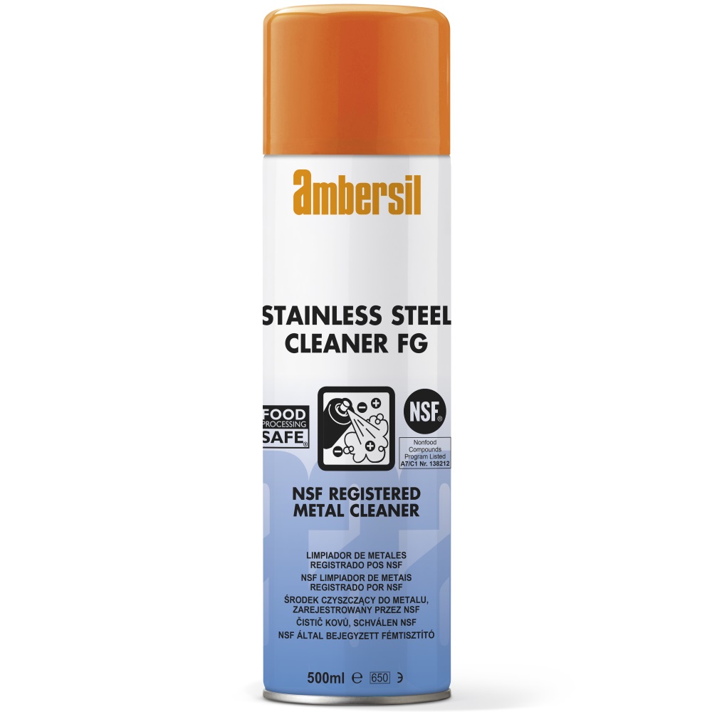 Ambersil 30249-AA Stainless Steel Cleaner FG  NSF C1 500ml x Twelve (Carton of 12)
