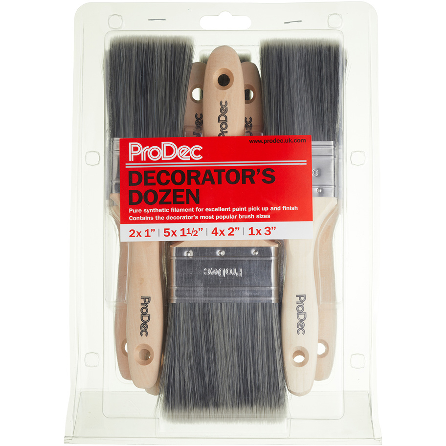 Rodo PBPT060 ProDec Decorators Dozen Paint Brush Set