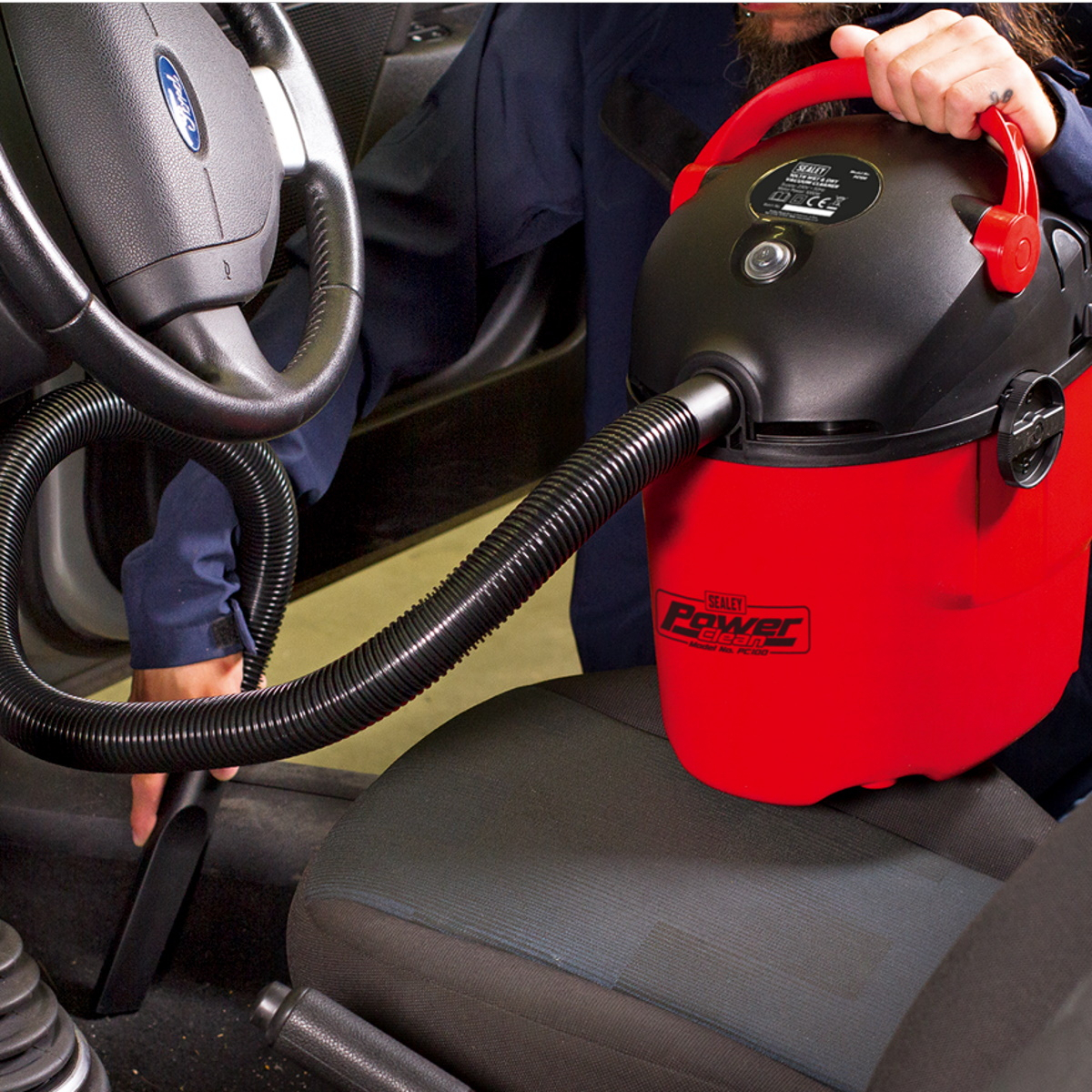 Sealey PC100 Vacuum Cleaner Wet & Dry 10ltr 1000W/230V