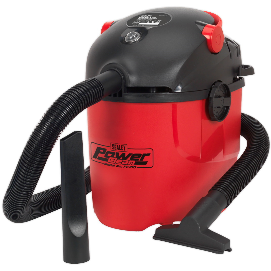 Sealey PC100 Vacuum Cleaner Wet & Dry 10ltr 1000W/230V
