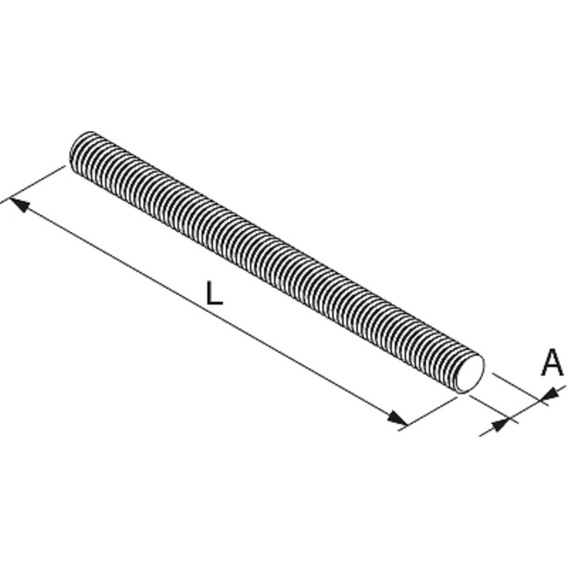 Fischer 20957 Threaded Rod G M12 - 1000mm Pack x 20