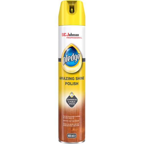 SCJohnson 318130 Pledge® Amazing Shine Polish ( Case x 12  400ml Aerosol Cans )