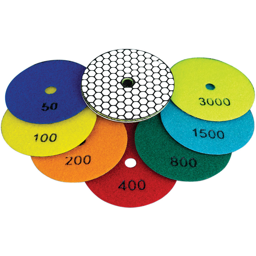 Mexco MEXPOLKIT Ceramica Diamond Dry Polishing Disc Kit P50-P3000