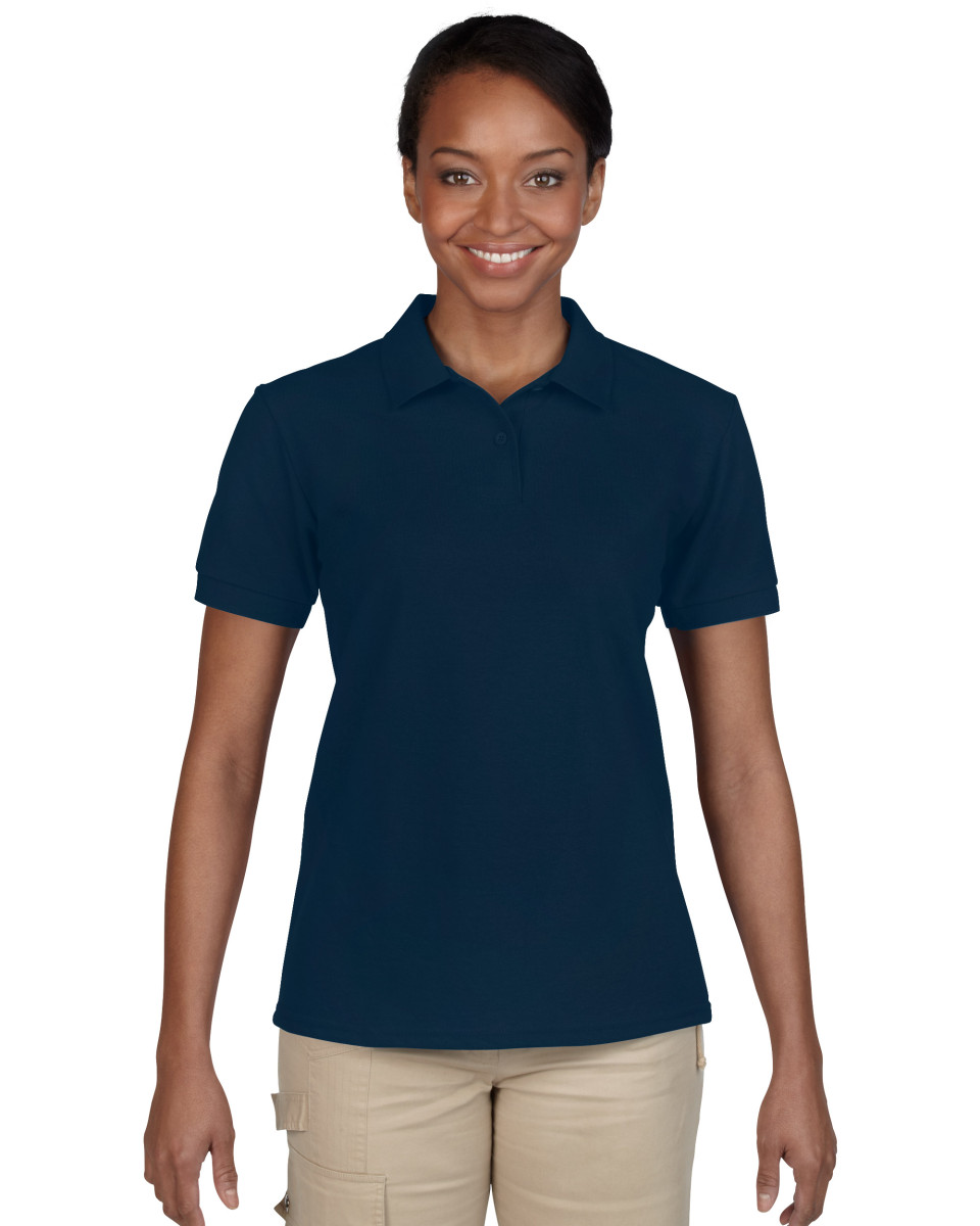 Gildan 94800L (S) Ladies Pique Polo 94800L - Navy Blue - SMALL - Clearance Item!