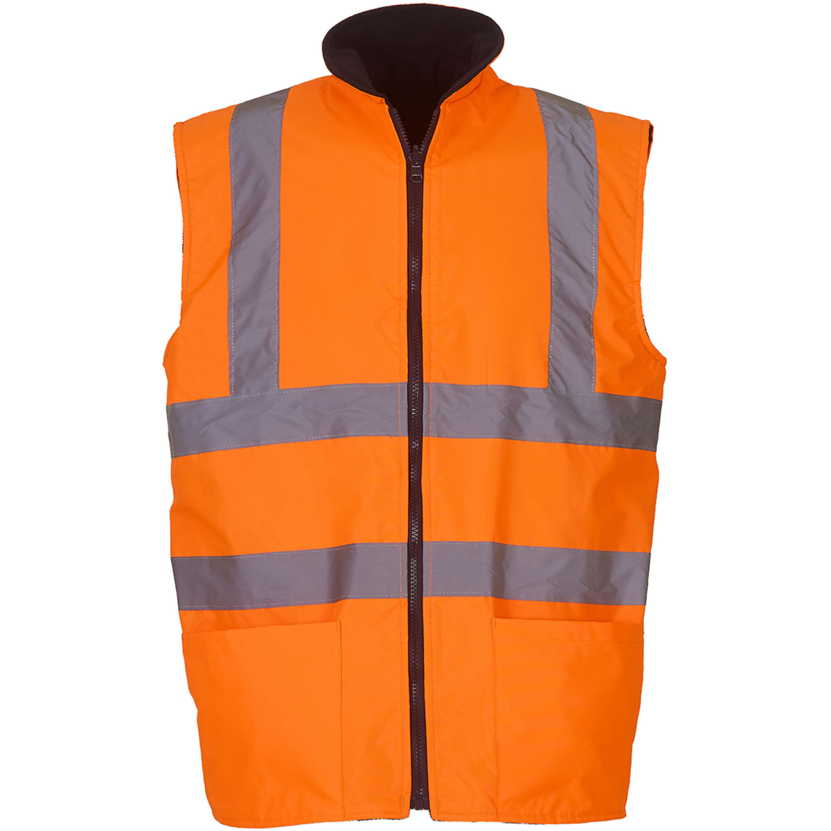 Yoko HV008F Hi-Vis Reversible Fleece Lined Vest 
