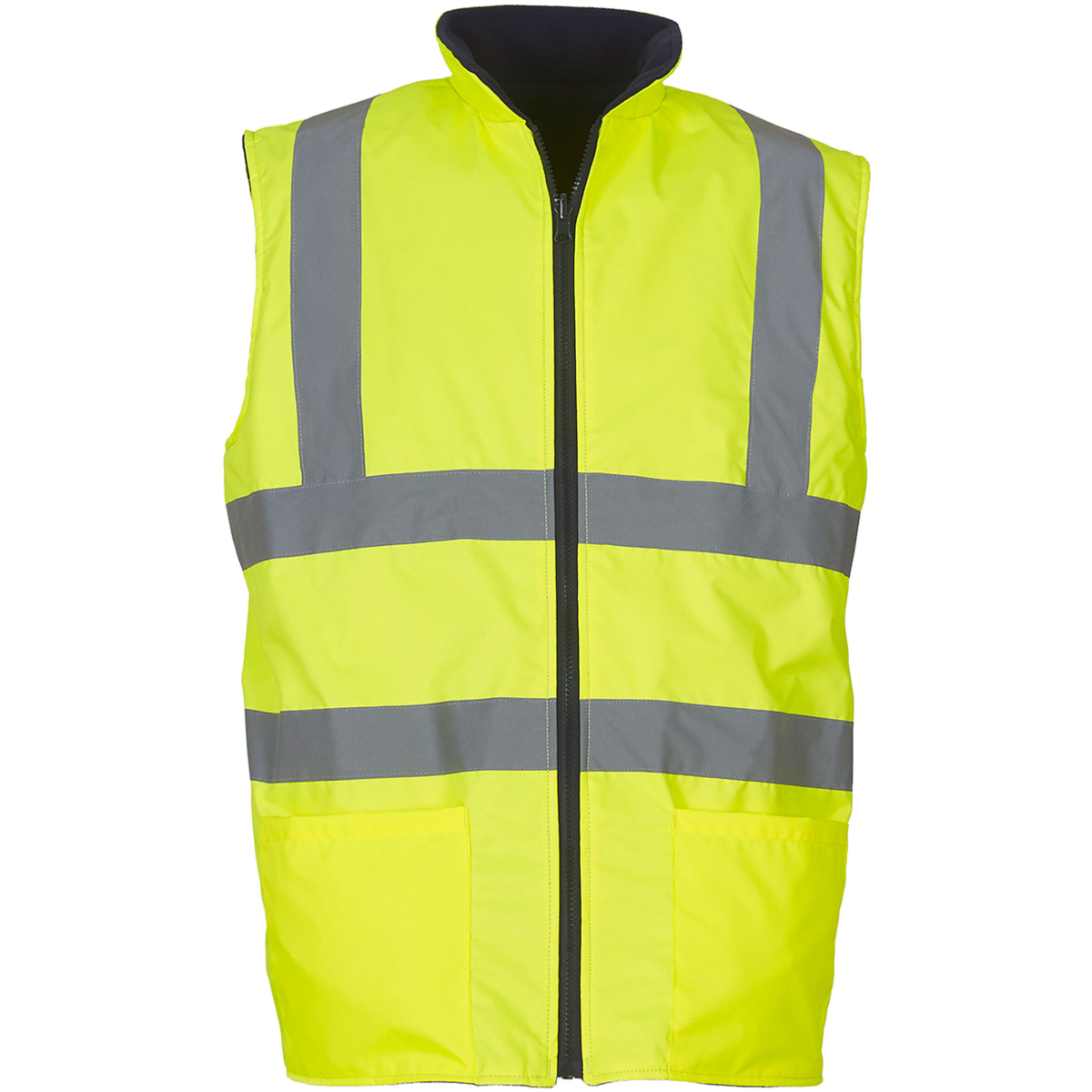 Yoko HV008F Hi-Vis Reversible Fleece Lined Vest 