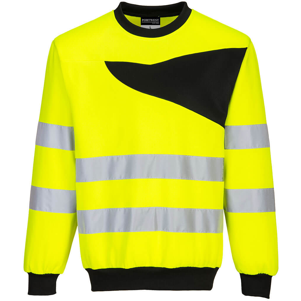 Portwest PW277 PW2 Hi-Vis Crew Neck Sweatshirt