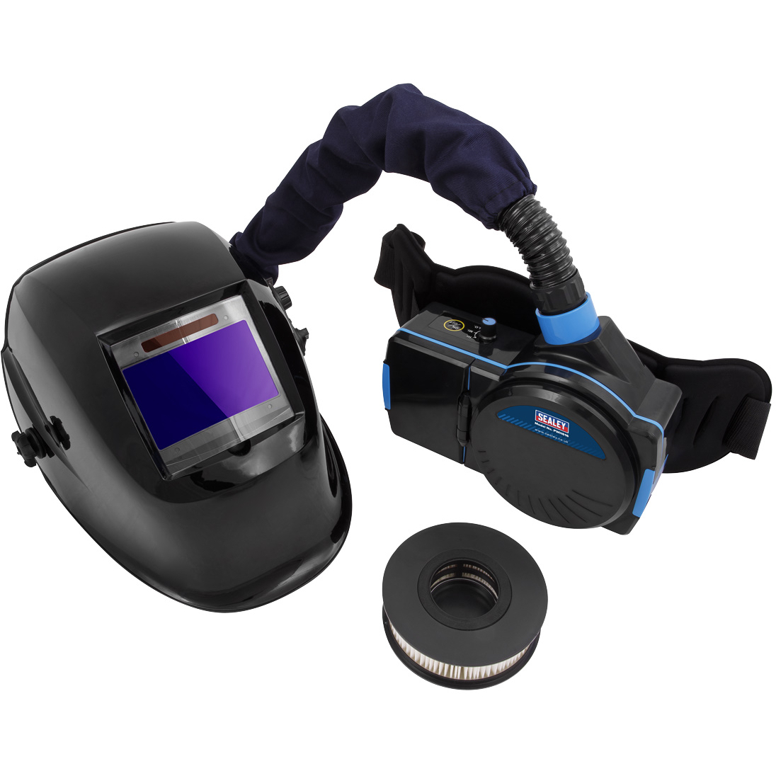Sealey PWH616 Welding Helmet with Powered Air Purifying Respirator (PAPR) Auto Darkening