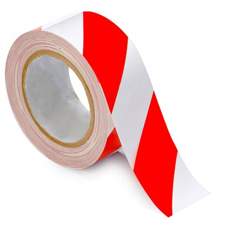 Lawson-HIS TWA101 Hazard Adhesive Tape Red / White 48mm x 33m (2" x 108ft)