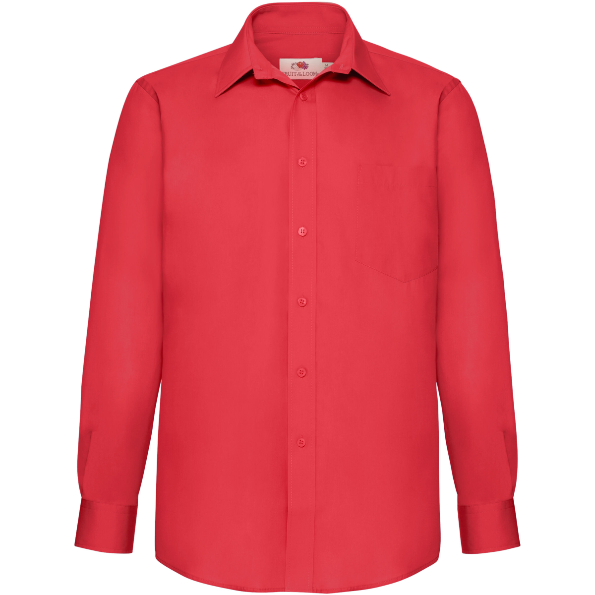Fruit Of The Loom 65118 Mens Long Sleeve Poplin Shirt