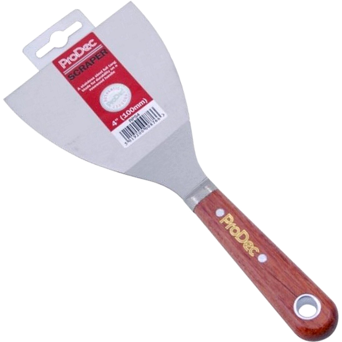 ProDec RPS4 4" Scale Tang Paint Scraper with Rosewood Handle