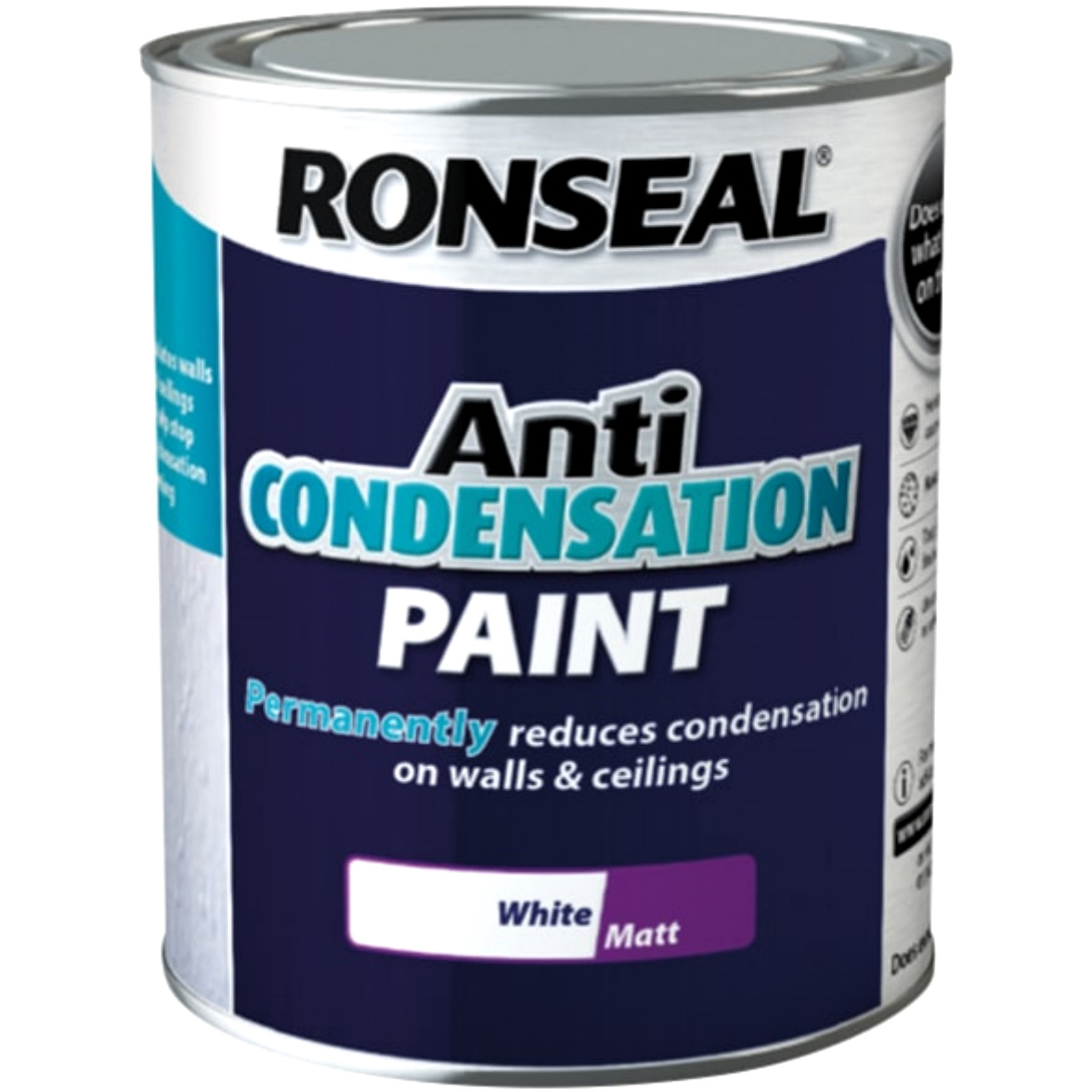 Ronseal 37475 Anti Condensation Paint White Matt 2.5 Litre RSLACPWM25L