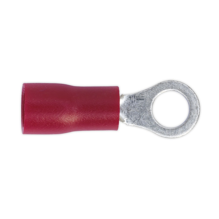 Sealey RT24 Easy-Entry Ring Terminal &oslash;4.3mm (4BA) Red Pack of 100