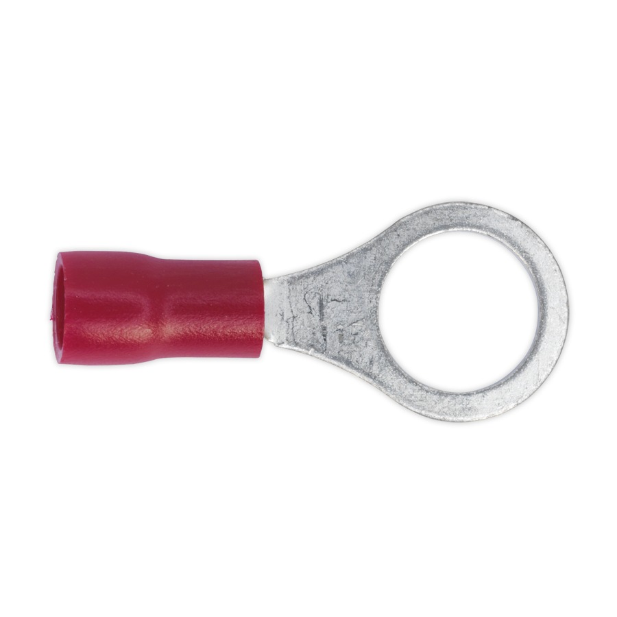 Sealey RT27 Easy-Entry Ring Terminal &oslash;8.4mm (5/16") Red Pack of 100