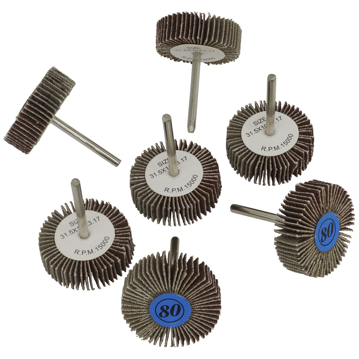 Sealey RTA7FW Rotary Tool Flap Wheel Set 7 Piece Ø30mm